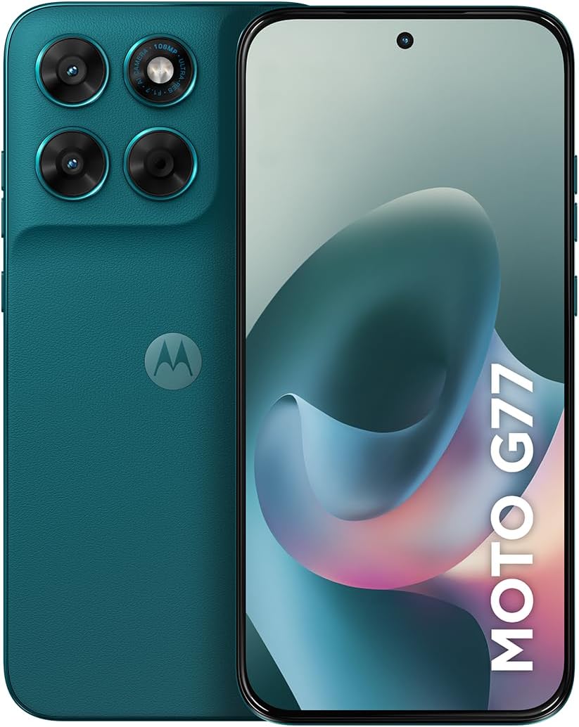 Oferta: Smartphone Motorola Moto G77 5G - 256GB 24GB (8GB RAM + 16GB RAM Boost) camera 108MP Ultra-Pixel, tela 1.5K extreme Amoled 120hz, ultrarresistente - Verde Escuro - TekOfertas