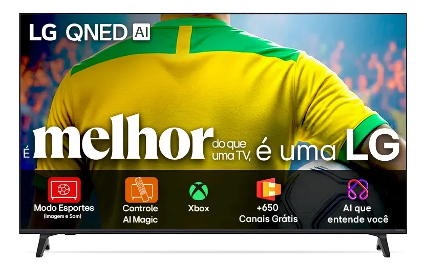 Oferta: Smart TV 4K 55" LG QNED73 Portal de Games Processador AI α7 Gen8 4K Super Upscaling Google Cast Integrado Controle AI Magic WebOS 25 Modo Esportes Alerta de Esportes - TekOfertas