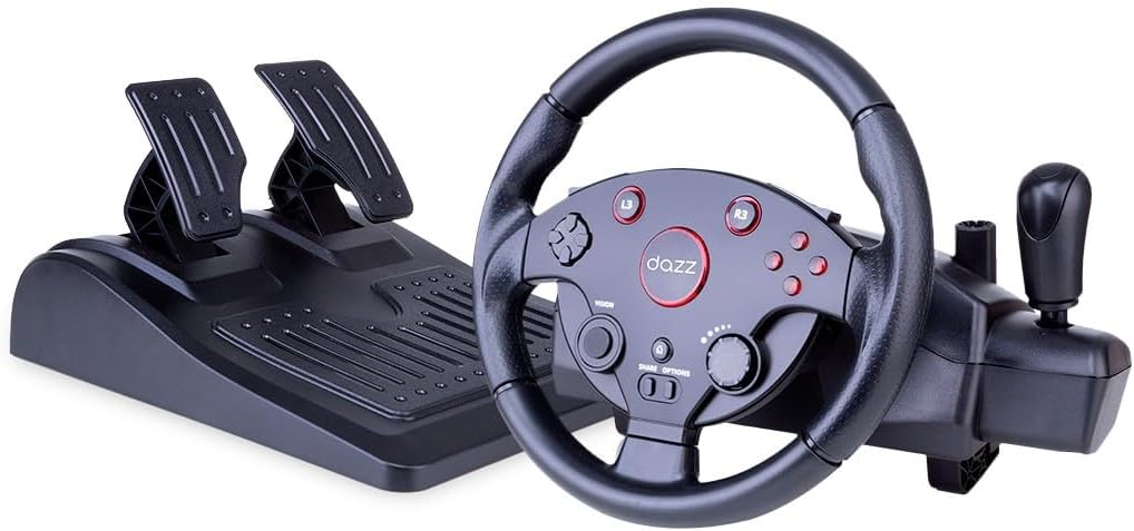 Oferta: Volante & Pedal Force Driving PS4/PS3/PC/XBOXONE/XBOX360 Preto Dazz - TekOfertas