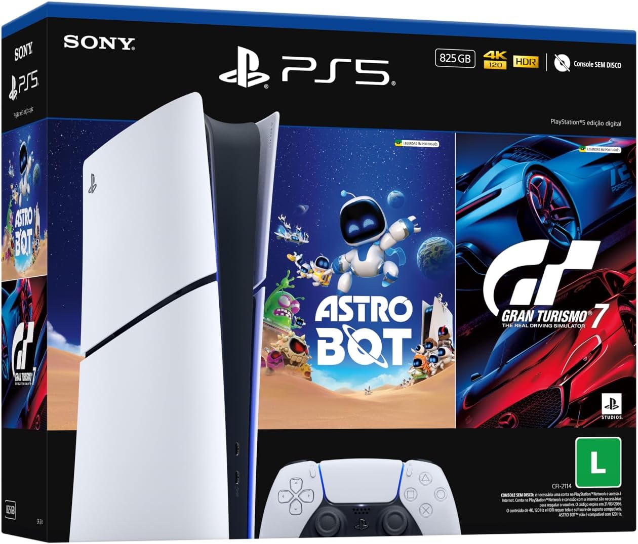Oferta: PlayStation®5 Slim Digital 825GB – Pacote ASTRO BOT e Gran Turismo 7 - TekOfertas