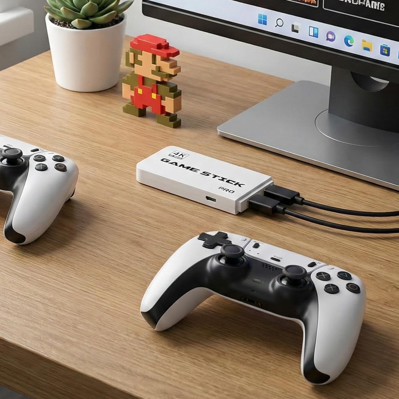 Oferta: Mini Console Premium Retrô 4K Com 20000 Jogos, 23 Emuladores, 2 Controles Sem Fio, 64GB, Plug And Play, Compatível Com TV HDMI, Marca VARENZIA - TekOfertas