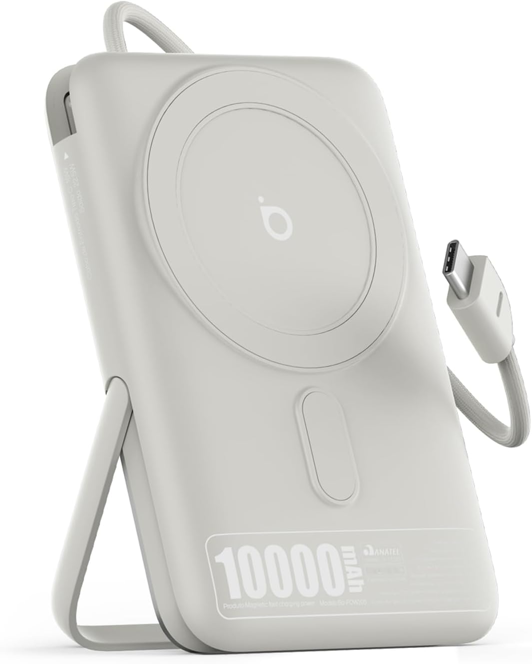 Oferta: Basike Power Bank Indução 10000mAh – Carregador Portátil com Indução 15W e PD até 22,5W (1 Porta + Cabo Integrado), Compatível com Samsung Séries S25/24/23/22/21, iPhone 16/15/14/13 e MagSafe – Prata - TekOfertas