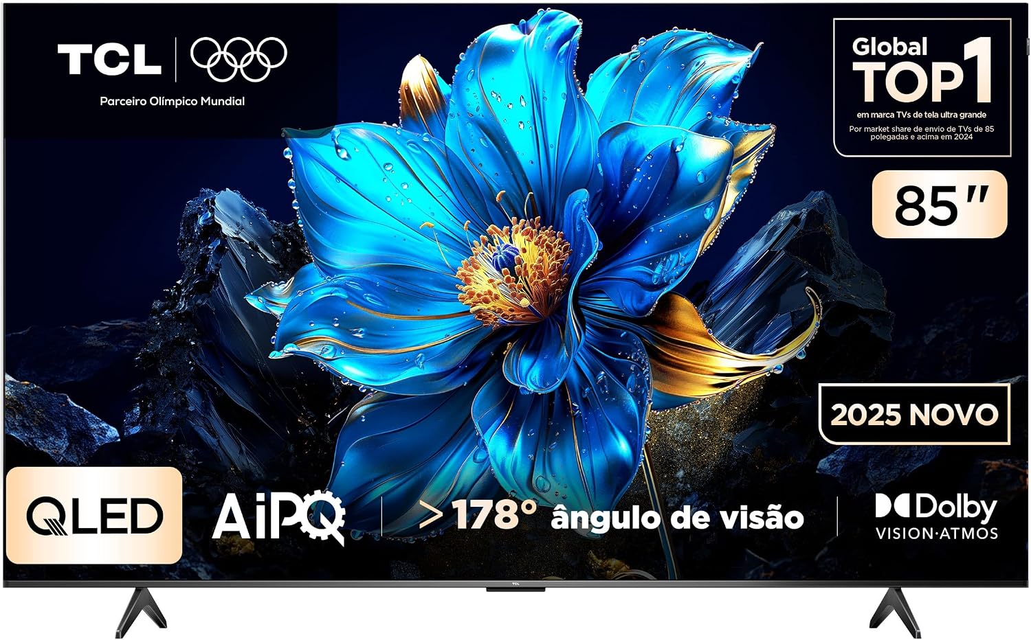 Oferta: Smart TV TCL 85 Polegadas QLED 4K P7K WiFi Bluetooth Google TV HDR10+ Dolby Atmos Dolby Vision 85P7K - TekOfertas