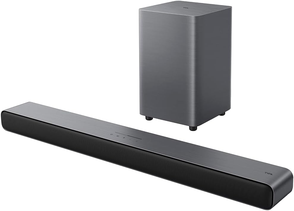 Oferta: Soundbar TCL, 2.1CH, S55H, Potência 220W, Sistema Dual Bass, Subwoofer sem Fio, Dolby Atmos - TekOfertas