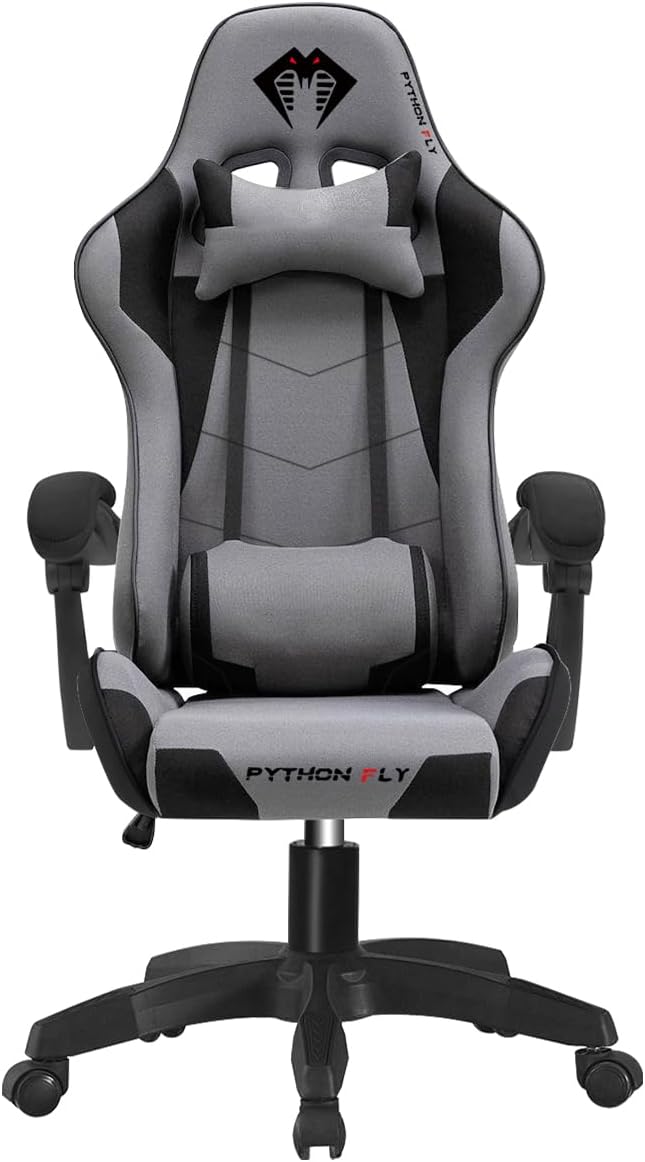 Oferta: Cadeira Gamer Python Fly em tecido, respirável e ecológica, ângulo ajustável - TekOfertas