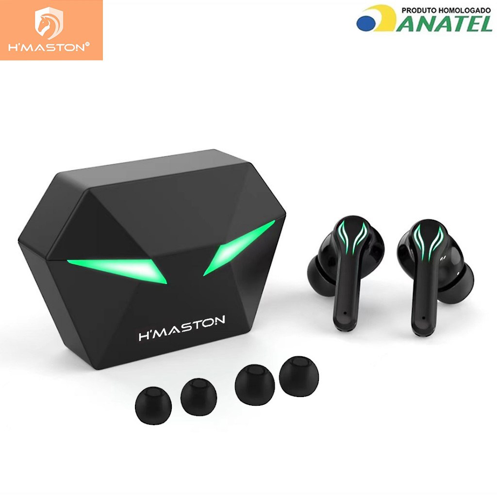Oferta: H'maston  RS-30 Fone de Ouvido Sem fio Gamer Bluetooth 5.3 com Microphone e Luz Redução de Ruído LED - TekOfertas