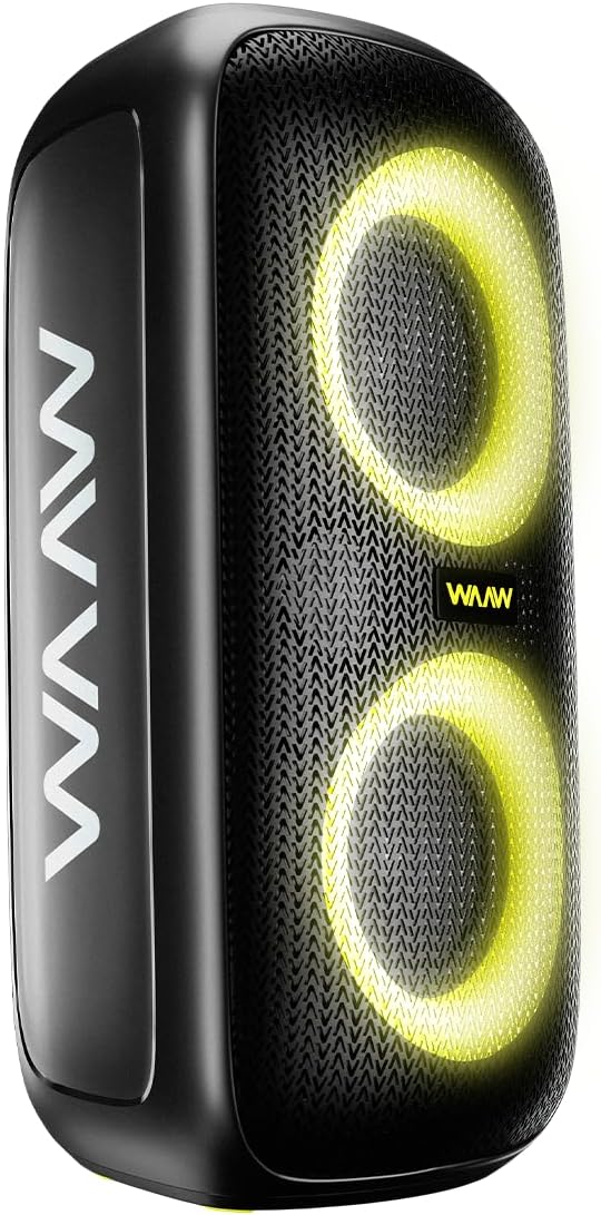 Oferta: WAAW by ALOK Caixa de Som INFINITE 100 Bluetooth, Tipo Torre, Até 14h de Autonomia, 4 Alto-Falantes, TWS, 100W RMS - TekOfertas