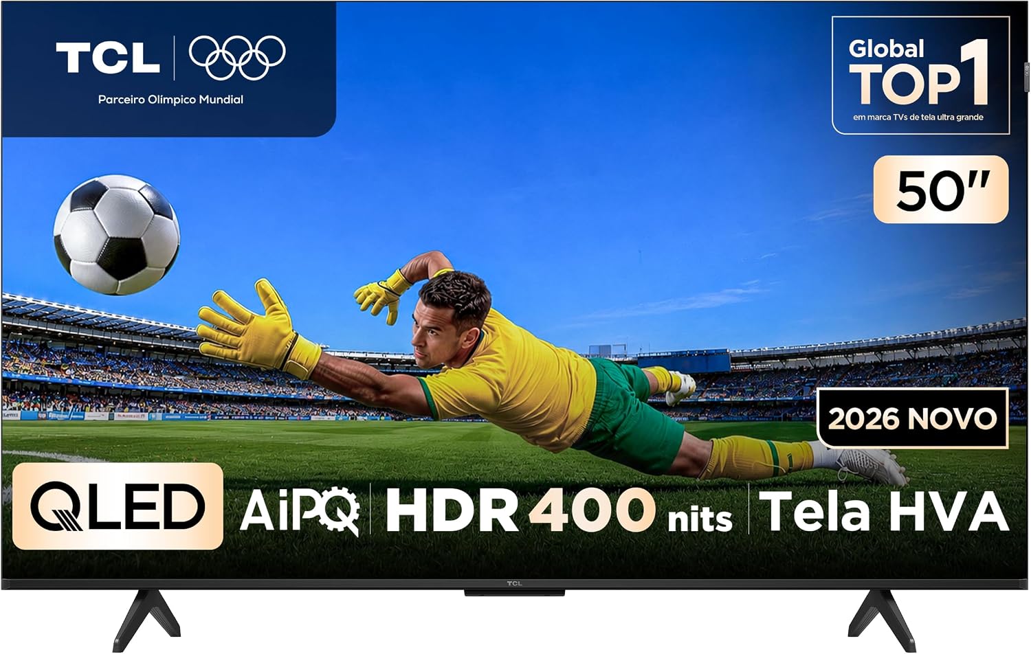 Oferta: TCL ADVANCED 4K QLED TV 50", Google TV, Tela HVA, Design Slim, 120 Hz VRR, Processador AIPQ, Dolby Vision e HDR10+, 50P7L - TekOfertas