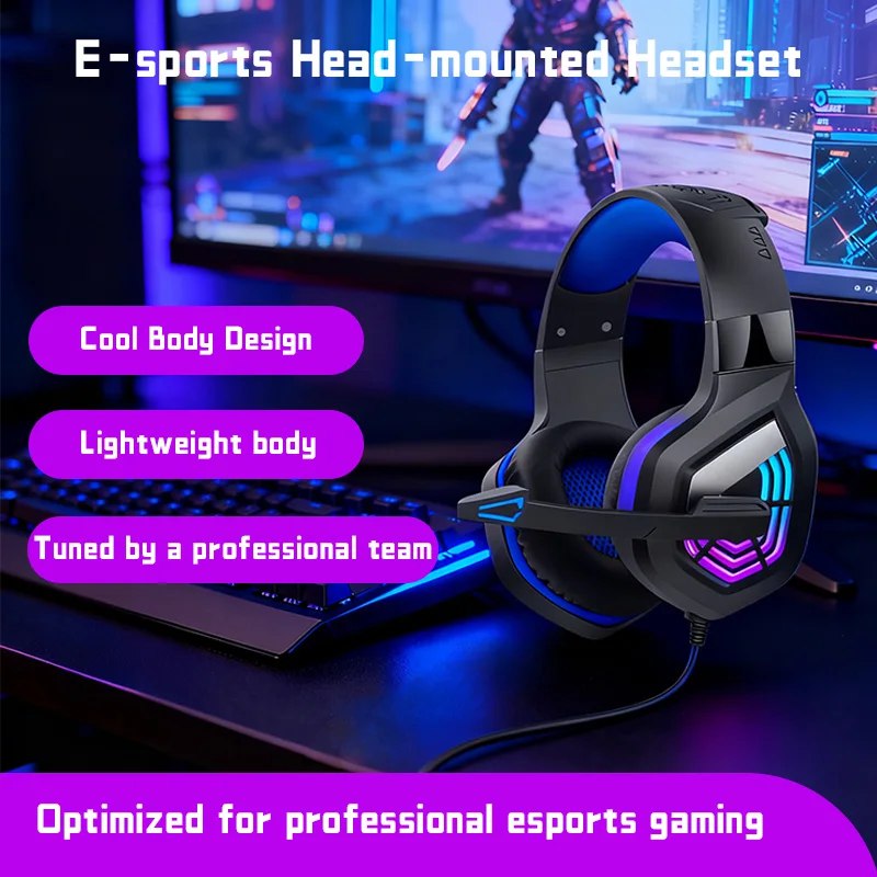 Oferta: G7 LED Light Gaming Headset USB Stereo Surround Wired Headphone with Noise Reduction Mic Earphones for Computer PC Gamer - TekOfertas