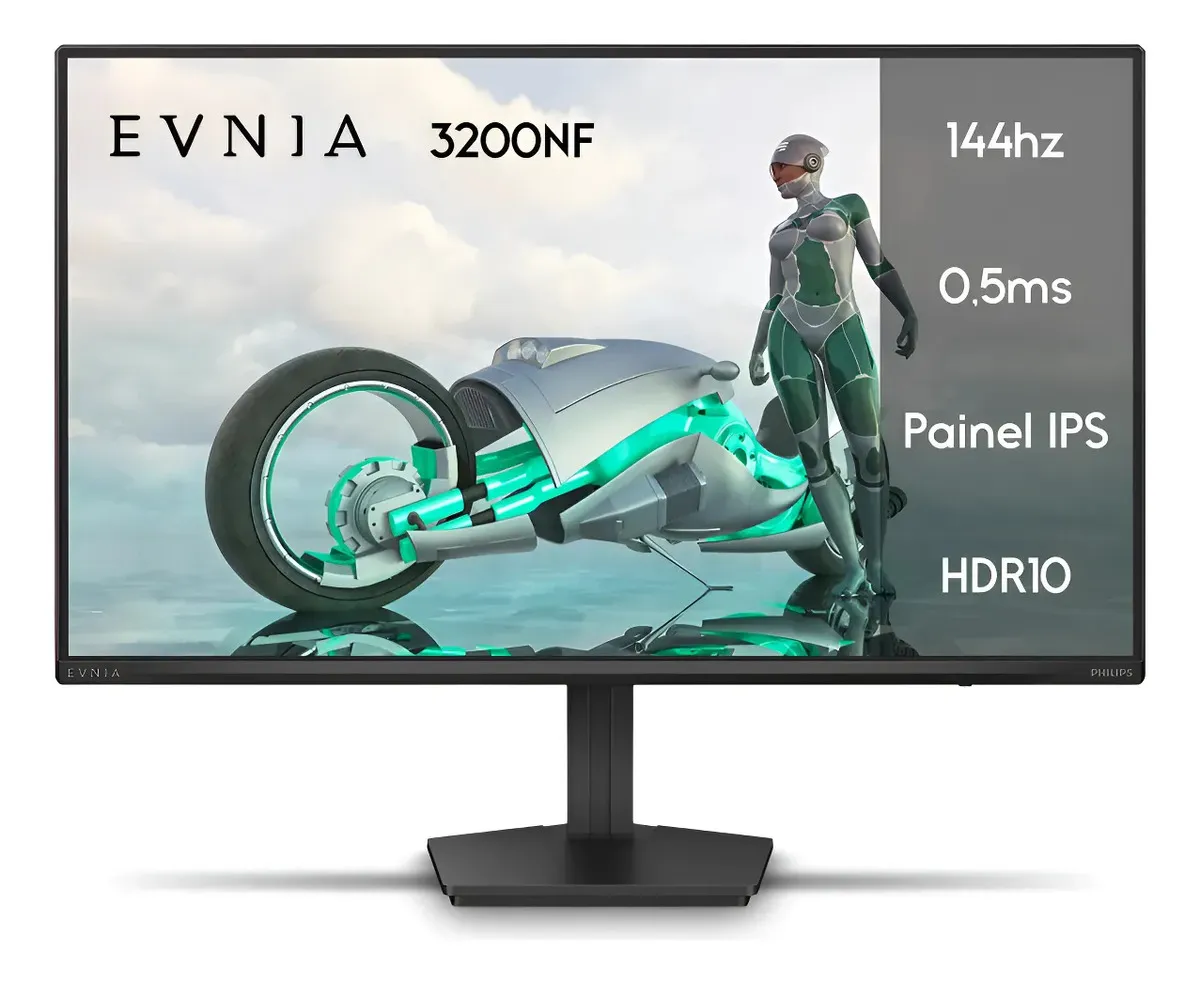 Oferta: Monitor Gamer Phillips 24 Evnia Ips 144hz 0.5ms Wide Fullhd Preto 127/220v - TekOfertas
