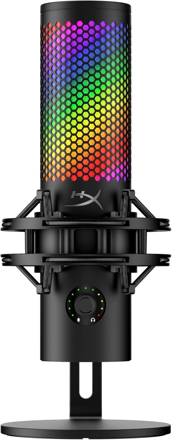 Oferta: Microfone USB HyperX QuadCast 2 S, Preto | com Iluminação RGB, Ideal para Streaming e Podcast, com Controles Integrados, Suporte Antichoque Removível, 9A273AA - TekOfertas