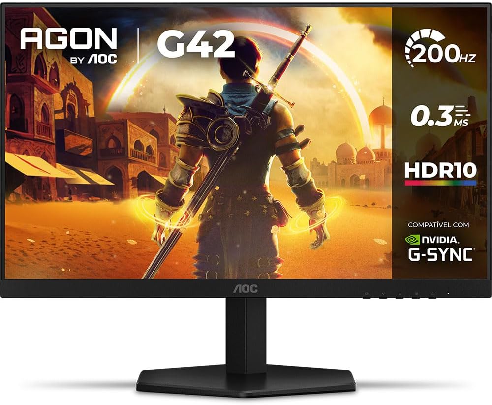 Oferta: Monitor Gamer AOC AGON G42 24" 200Hz 0,3ms IPS HDR10 NVIDIA G-Sync 24G42HE - TekOfertas