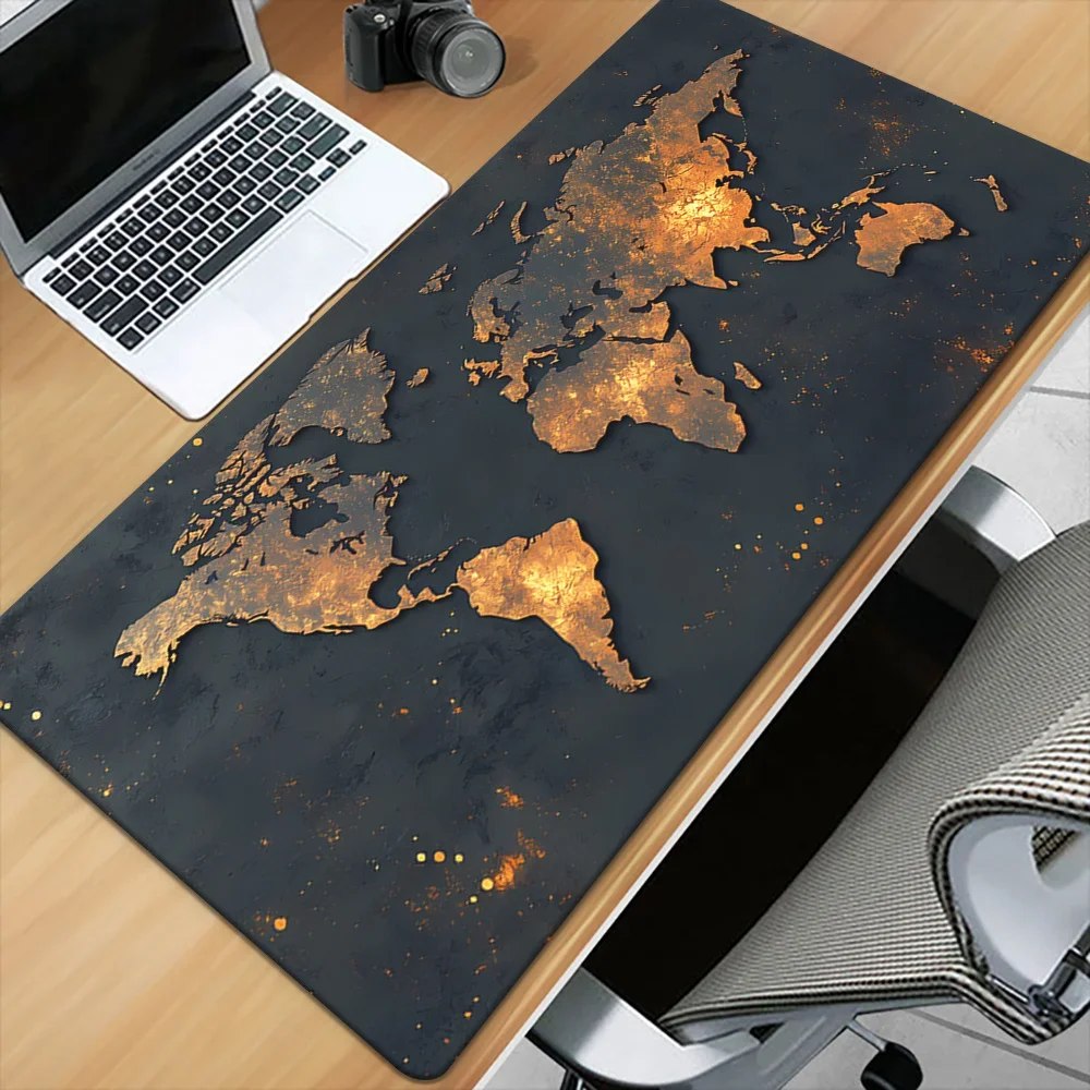 Oferta: World Map Mouse Pad Large Gaming Mouse pad 900x400 rubber desk mat Non-slip PC laptop Gamer desk accessories table pad carpet - TekOfertas