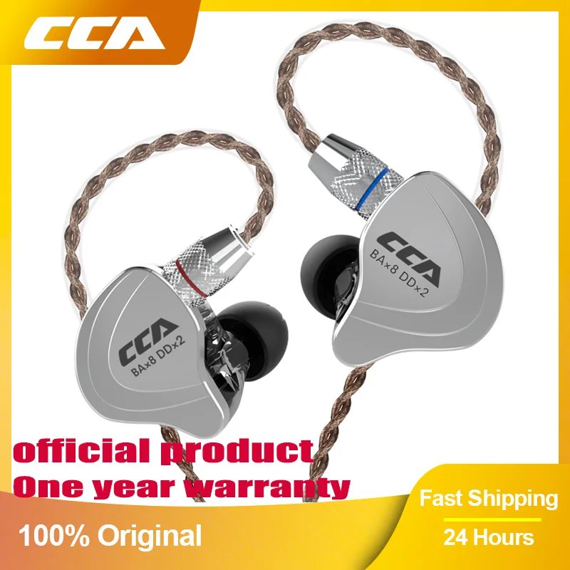 Oferta: CCA C10 Headphones 4BA+1DD Hybrid Technology HiFi In Ear Music DJ Gamer Sport Earphone Active Noice Cancelling Monitor Headset - TekOfertas