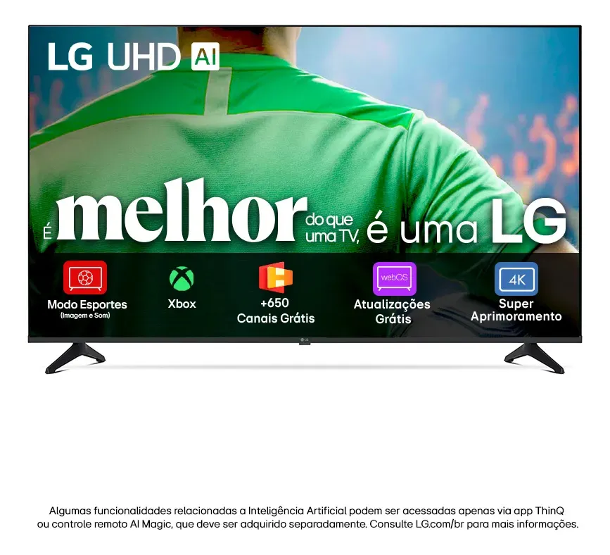 Oferta: Smart TV LG UHD AI UA75 50 polegadas HDR10 Pro Processador α7 AI Ger8 webOS 25 - TekOfertas